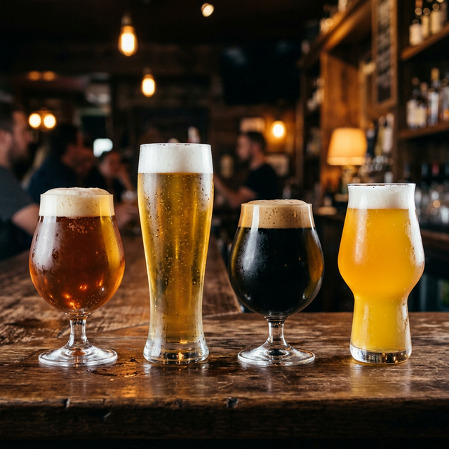 Craft beers on tap